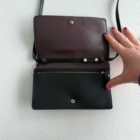 Coach Black Crossbody Bag with Pink Floral Design - Picture 2 of 4